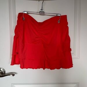 Orange Ruffled Skirt